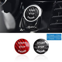 For BMW E70 X5 E71 X6 E81 E90 E91 E60 F30 F35 F10 F11 F01 F15Carbon Fiber Car Engine Start Stop Switch Button Trim Cover Sticker 2024 - buy cheap