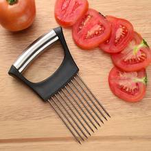 Cortador de cebola de aço inoxidável cortador de cebola cortador de cebola cortador de frutas legumes cortador slicer cortador de tomate faca 2024 - compre barato