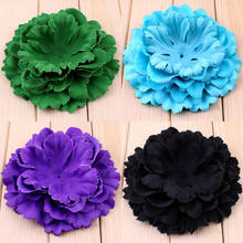 Lote de 20 unidades de 11CM de tela Artificial desgastada para decoración de vestidos de boda, elegante, a la moda para recién nacidos, flores para el pelo, DIY, 200 2024 - compra barato