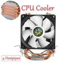 CPU Cooler Fan Cooling 4 Heatpipes Cooling Fan Radiator 90mm Quiet Fan Cooling Cooler 3 Pin for LGA 775/1151/1155/1156/1366 AMD 2024 - buy cheap