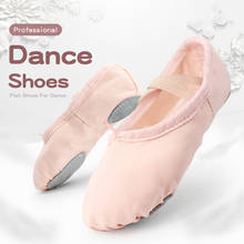 Sapatilhas de balé para meninas, sapatos para dança infantil de balé, sola dividida em lona 2024 - compre barato
