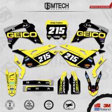 DSMTECH-calcomanías de fondo gráficas de equipo personalizadas, pegatinas personalizadas 3M para 2014-2017CRF250R 2013-2016CRF450R 009 2024 - compra barato