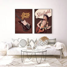Country Musician Wall Art Posters Rock n Roll Guitar and Vocalist Canvas Painting Music Artwork Minimal Woman Singer Home Decor 2024 - buy cheap