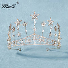 Miallo-Corona de estrella de cristal para mujer, accesorios para el cabello, Tiaras y coronas de Color dorado para boda, joyería nupcial para el cabello, regalos 2024 - compra barato