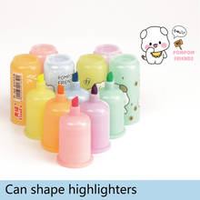 Can Shape Mini Highlighter 6 Pcs packed in PVC bag Textmarker Coloring Drawing for School Supplies Gift for kids 2024 - buy cheap