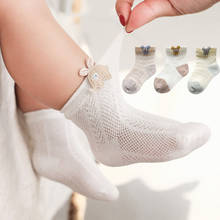Calcetines de algodón de verano para recién nacido, lote de 3 pares, malla fina, divertida, estrella, calcetines largos, accesorios para bebés 2024 - compra barato