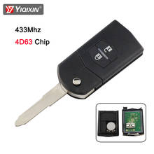 YIQIXIN 2 Button Folding Flip Remote Car Key Fit For Mazda 2 M2 Demio 3 M3 Axela 5 M5 Premacy 6 M6 Atenza 8 M8 433Mhz 4D63 Chip 2024 - buy cheap