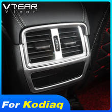 Vtear for Skoda Kodiaq Karoq GT rear air outlet cover interior mouldings armrest conditioning vent sticker frame accessories 2024 - buy cheap