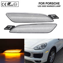 2X Clear lens LED side marker lamp Amber US Version for Porsche Panamera 2014-2016 2024 - buy cheap