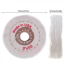 3 Inch T-shaped White Cotton Cloth Polishing Wheel Flannel Mirror Polishing Buffer Cotton Pad with 10mm Hole for Metal Polishing 2024 - buy cheap