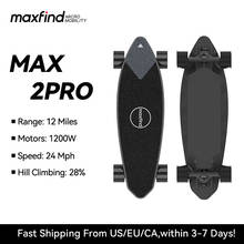Maxfind mini skate elétrico 1200w dupla movimentação do motor curto skate deck longboard protable street cruiser para adultos adolescente 2024 - compre barato