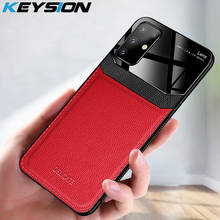 KEYSION-funda a prueba de golpes para Samsung Galaxy Note 10 Lite Note 10 + Plus, carcasa trasera de cristal con lente de cuero para Samsung A81 M60S 2024 - compra barato