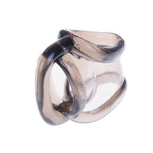 Anillo de escroto para hombre, cinturón de castidad, anillo para pene, juguete sexual, anillo de sujeción para pene, bola, camilla, manga para pene 2024 - compra barato