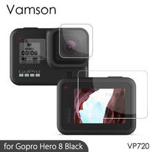 Vamson for Tempered Glass Lens + LCD Screen Protector For GoPro Hero8 Black Camera Protective Film For Go Pro 8 VP720 2024 - buy cheap