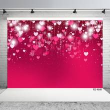 Corações brilho brilho rosa fotografia backdrops personalizado dia dos namorados fundo para os amantes do casamento photoshoot photo studio 2024 - compre barato