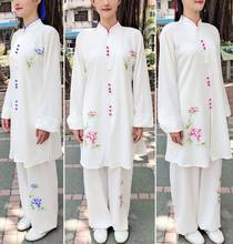 Customized women hand-painted peony tai chi taijiquan clothing kung fu martial arts costumes wushu performance uniforms 2024 - buy cheap