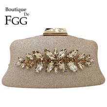 Boutique De FGG-Bolso De mano con purpurina para mujer, bolsa De noche con cristales, para boda, cena Formal, con diamantes 2024 - compra barato