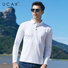 UCAK Brand Spring Autumn New Arrivals High Quality 100% Soft Cotton Fashion Collar Long Sleeve Polo-Shirt Men Clothing U5337 2024 - buy cheap