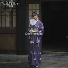 Kimono vestido japonês tradicional feminino, pijama retrô yukata gesia, roupas japonesas, vestidos de noite 2024 - compre barato