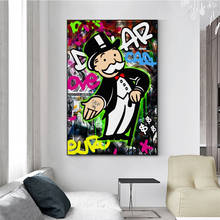 Alec Graffiti Art Money Background Paintings On Wall Art Canvas Posters and Prints The World Is Yours Modern Home Decor Pictures 2024 - buy cheap