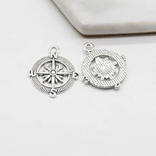 6PCS Charm Tibetan Silver Compass Pendant DIY Handmade Jewelry Material 2024 - buy cheap