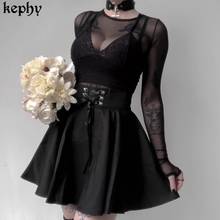Japanese High Waist Mini Black Skirts Gothic Streetwear Pleated Women Skirts Casual College Lolita Harajuku Skirt 2024 - buy cheap