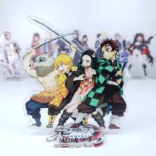 Anime japonés Demon Slayer: Kimetsu no Yaiba Kamado Tanjirou Kamado Nezuko, Cosplay, figura de soporte acrílico, modelo de decoración de escritorio, juguete, regalos 2024 - compra barato