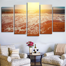 5 Piece Print Poster Wall Art Canvas Painting Beach Sunset Landscape Decoration Modular Pictures On The Hall Wall Home Decor 2024 - buy cheap