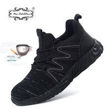New exhibition Breathable Safety Work Shoes Boots For Men Male Protective Steel Toe Cap Anti-Smashing Construction Work Sneakers 2024 - buy cheap
