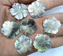 Pingente concha de abalone de cristal de quartzo natural, esculpido com pingente de pétala para fazer joias faça você mesmo, acessórios de colar com 6 peças a14 2024 - compre barato