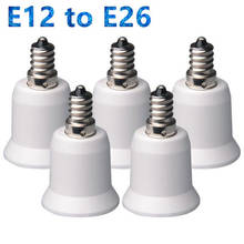 100 pçs/lote E12 para E26 adaptador de suporte da lâmpada adaptador lâmpada conversor E26 ~ E12, E12 E26 masculino para feminino 2024 - compre barato
