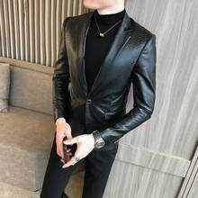 Blazer masculino de botão único, blazer preto slim fit para homens, blazer vintage, blazer de baile para homens 2024 - compre barato