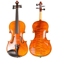 Full Hand-made Alcohol Paint Violin 15 Years Old Naturally Dried Stripes Maple Handcraft Professional Violino 4/4 TONGLING Brand 2024 - buy cheap