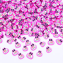 10g/Lot Pink Rabbit Slices Sprinkles For Slime Supplies Toy Polymer Clay Charms Accessories Addition For Fluffy Clear Slime 2024 - buy cheap