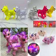 Cerdo que camina electrónico, Lobo, unicornio, LED resplandeciente, juguete para mascotas, Musical, parpadeante, juguetes interactivos, regalo de Navidad para niños 2024 - compra barato