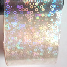 120M*4CM Wholesale Clear Holographic Transfer Foil Star Small Circle Sticker Nail Decal Film DIY Manicure Tools 2024 - buy cheap
