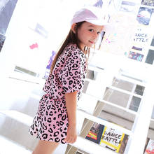 Summer Toddler Baby Girls Clothes Set Kids Leopard Print Sports Suit T-shirt+Shorts Outfits Child Infant Clothing Sets Suits 2024 - buy cheap