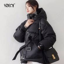 Yzeqi Women Winter Down Jacket  Waterproof Ultra Light Hooded 90% White Duck Down Warm Coat Puffer Jackets Female Thick Parka 2024 - buy cheap