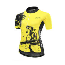 Camiseta feminina de ciclismo de verão, respirável, secagem rápida, roupas de bicicleta, área externa, camiseta, tops 2024 - compre barato