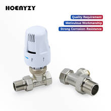 1/2" 3/4" 1" Brass Thermostatic Radiator Valve Straight Type DN15 DN20 DN25 Automatic Temperature Control Valve Floor heating 2024 - buy cheap