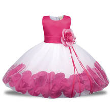 Детское платье для маленьких девочек, вечерние платья принцессы для девочек детское платье с цветочным узором для свадебных мероприятий костюмы для вечеринки в честь Дня Рождения 2024 - купить недорого