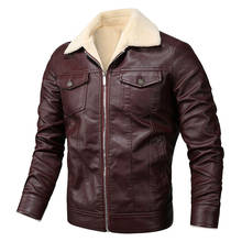 MANTLCONX New Fashion Men's PU Jackets 2022 Winter Men Motorcycle Leather Jacket Male Warm Military Leather Coats Outwear Fleece 2024 - buy cheap