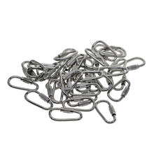 50pcs Locking Carabiner D Shape Buckle Pack, Keychain Clip, Snap Key Chain Clip Hook Screw Gate Buckle 2024 - buy cheap