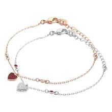 Pulsera de la Amistad Bohemia para mujer, joyería con pequeño corazón rojo, regalos de Navidad, 2019 2024 - compra barato