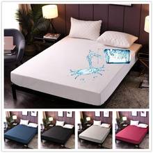 Pure Color Waterproof Bed Sheet Urine-proof Bed Cover Non-slip Mattress Protector 2024 - buy cheap