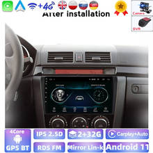 Radio Multimedia con GPS para coche, Radio con reproductor de vídeo, 2Din, Wifi, FM, SWC, Android, para Mazda 3, 2004, 2005, 2006, 2007, 2008, 2009 2024 - compra barato