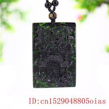 Jade Dragon Pendant Fashion Jewellery Carved Chinese Necklace Gifts Black Green Amulet Charm Natural 2024 - buy cheap