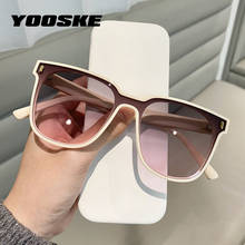 YOOSKE Brand Oversized Square Sunglasses Men Women Trendy Gradient Pink Sun Glasses Womens Shades Sunglass Mens 2024 - buy cheap