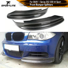 Front Bumper Splitters Spoiler for BMW E82 E88 Coupe Convertible M Sport 2008 - 2013 Spoiler Flaps Cupwings Carbon Fiber / FRP 2024 - buy cheap