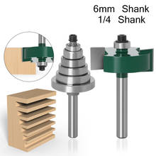 2pcs 6mm 1/4 Inch Shank T-slot Router Bit with 6 Bearings Milling Tenon Cutter for Wood Woodworking Rabbeting Tools 2024 - buy cheap